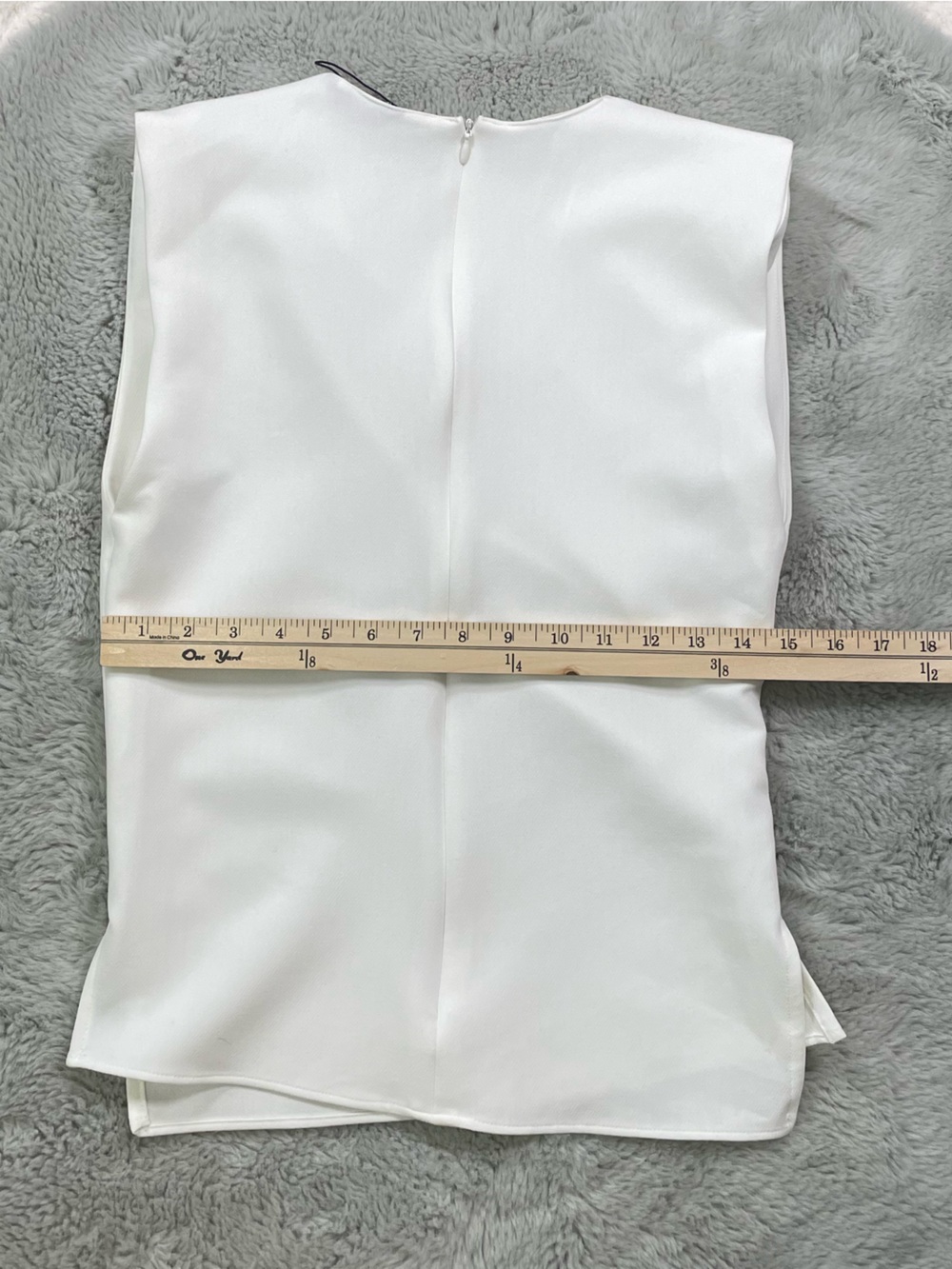 Zara White Sleeveless Asymmetric Shell Top - Picture 6 of 6